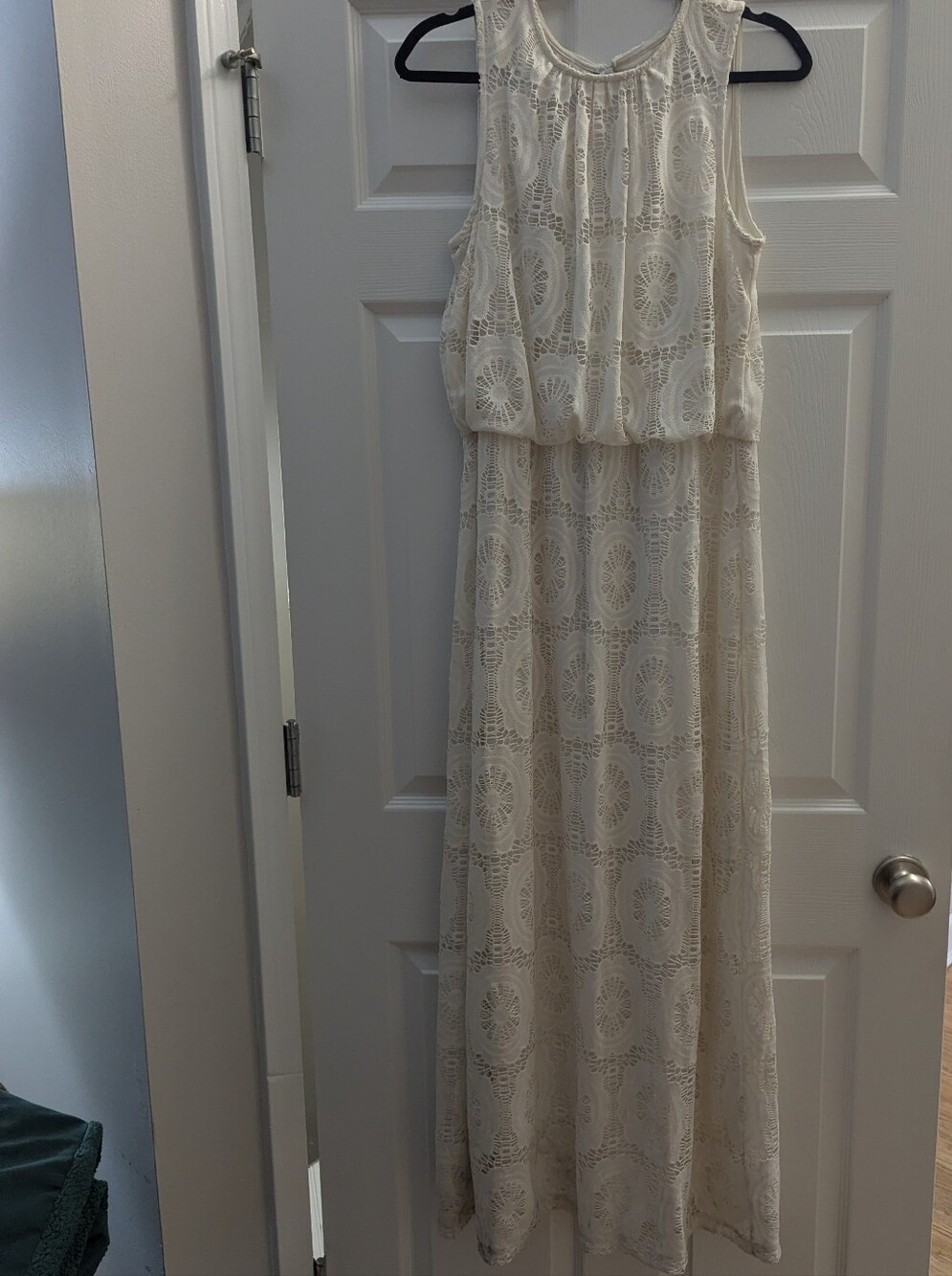 db Est 1962 Ivory Lace Maxi Dress Womens Sleeveless Boho Wedding Dress - Picture 2 of 6